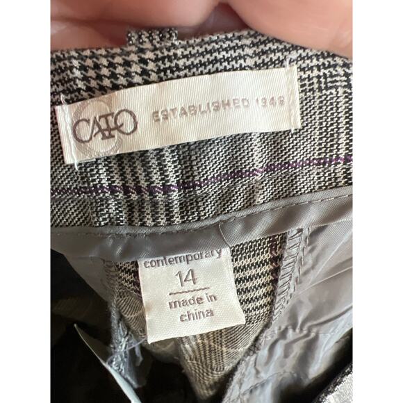 NWT Cato size XL plaid wide leg pull on pants - Picture 3 of 4